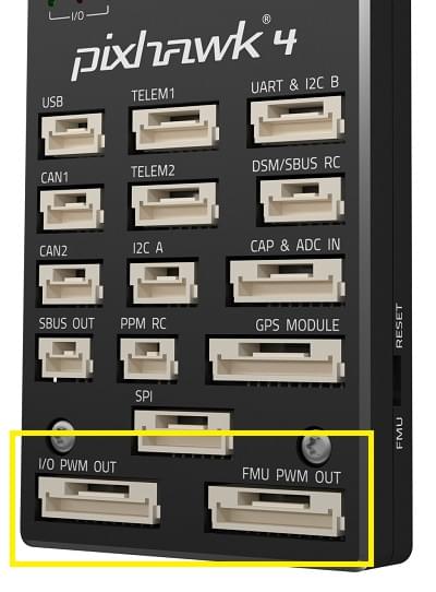 Pixhawk 4 output ports