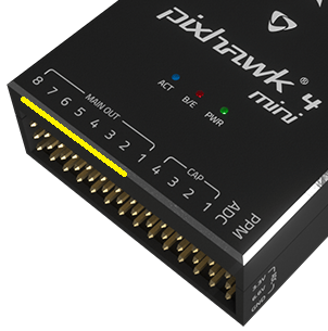  Порти MAIN у Pixhawk4 mini