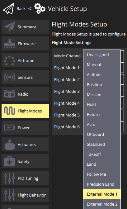 QGC Mode Assignment